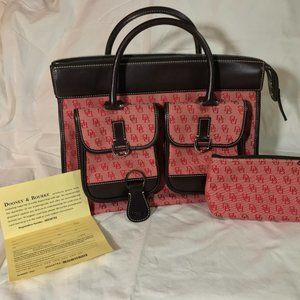 Dooney and Bourke Pink Double Pocket Tote